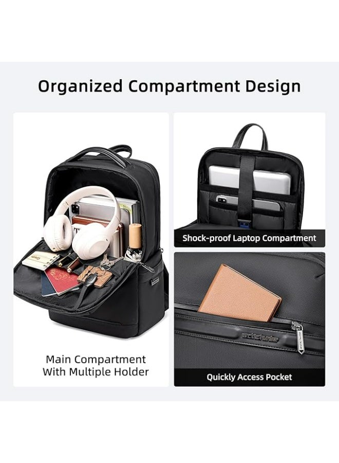 أركتيك هانتر حقيبة ظهر مكتب Arctic Hunter سعة 15 لترًا، حقيبة كمبيوتر محمول صغيرة الحجم للرجال والنساء، مقاومة للماء مقاس 15.6 بوصة، خفيفة الوزن للاستخدام اليومي في العمل والجامعة والأعمال - Image 2